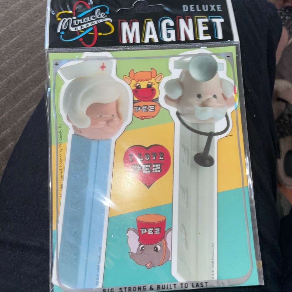 PEZ Nurse and Doctor Magnet Set NEW in package - large size, strong hold